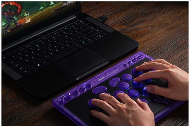 8Bitdo - Arcade Controller - Violetinė