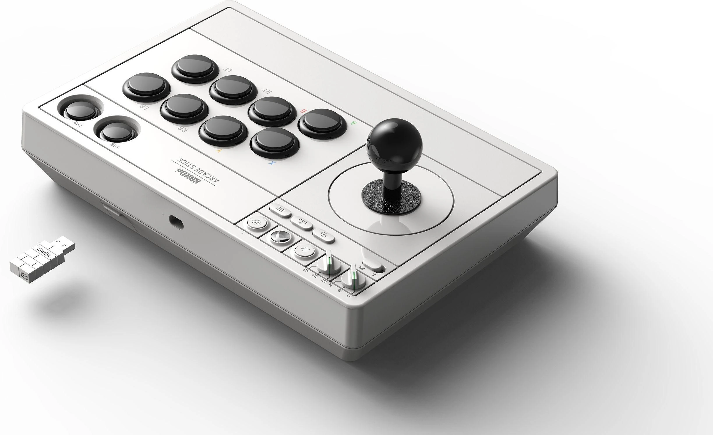 8BitDo Arcade Stick, skirta XBOX ir asmeniniam kompiuteriui (baltas)