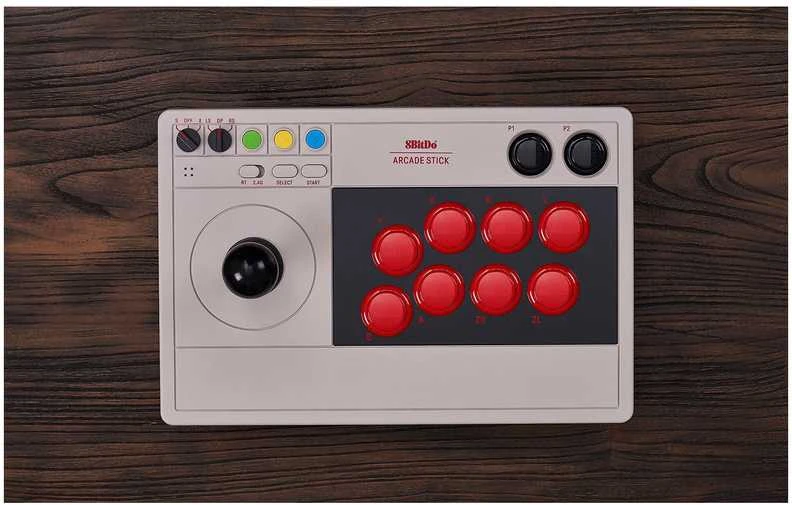 8BitDo Arcade Stick Switch ir PC (pilkas)
