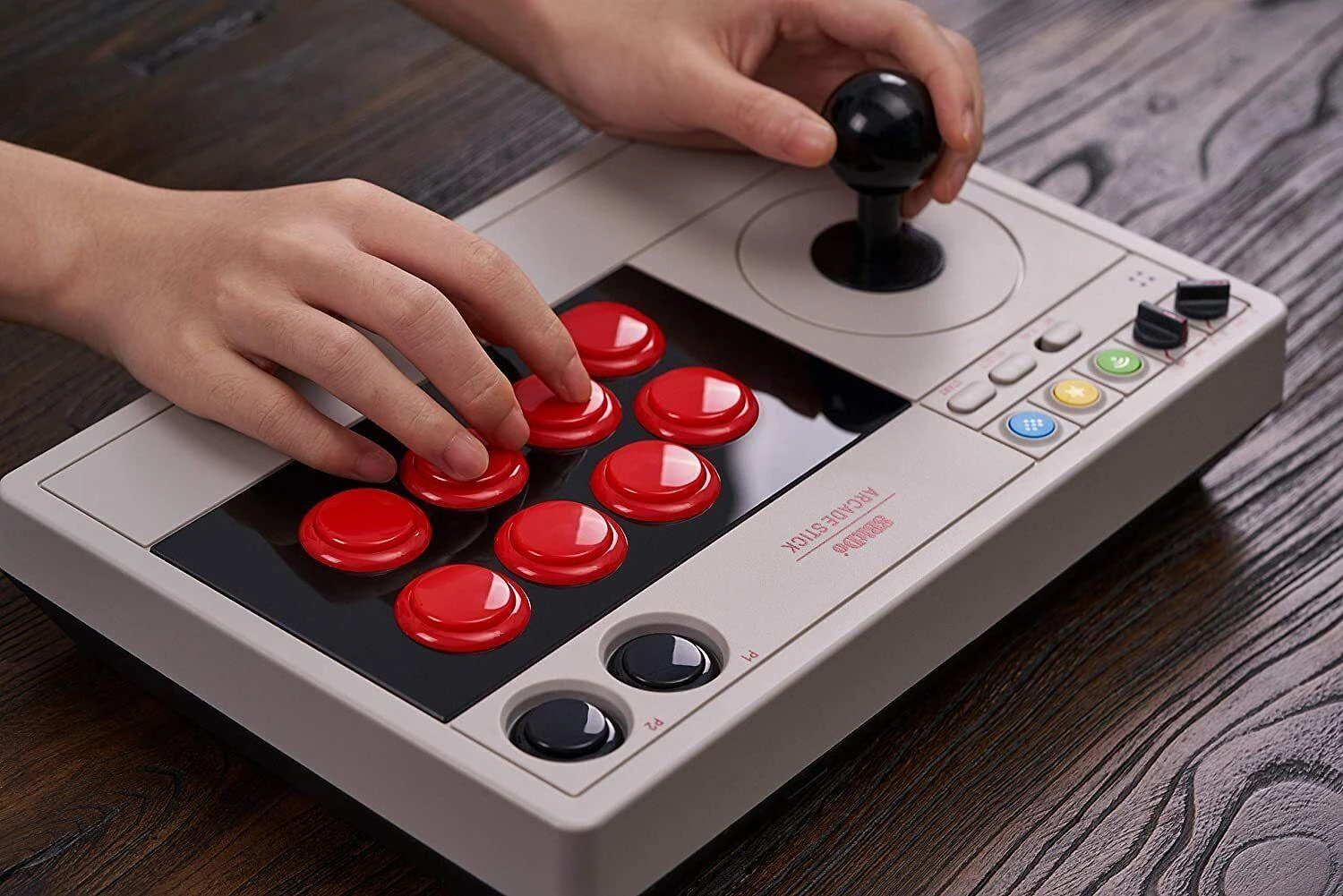 8BitDo Arcade Stick Switch ir PC (pilkas)