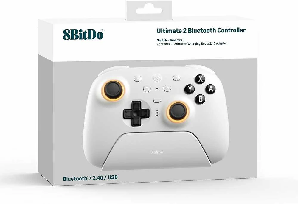 8BitDo Ultimate 2 BT belaidis valdiklis | Baltas