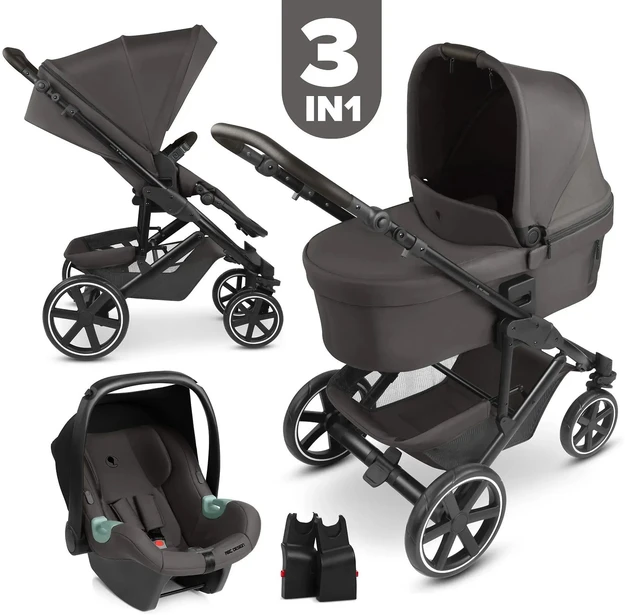 ABC Design Sierra All in One yhdistelmävaunut, 3-in-1 paketti, Nut