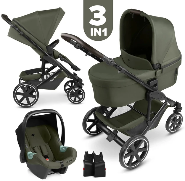 ABC Design Sierra All in One yhdistelmävaunut, 3-in-1 paketti, Pea