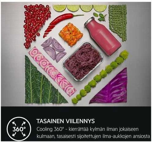 Šaldytuvas AEG ORK8M391DL jääkaappi, musta teräs
