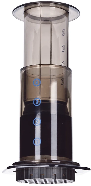 AeroPress kavos ruošimo įrenginys su graduota talpa