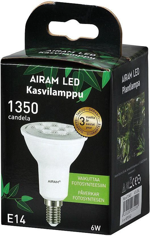 Airam Fiora augalinė lempa, E14, 3500 K, 420 lm
