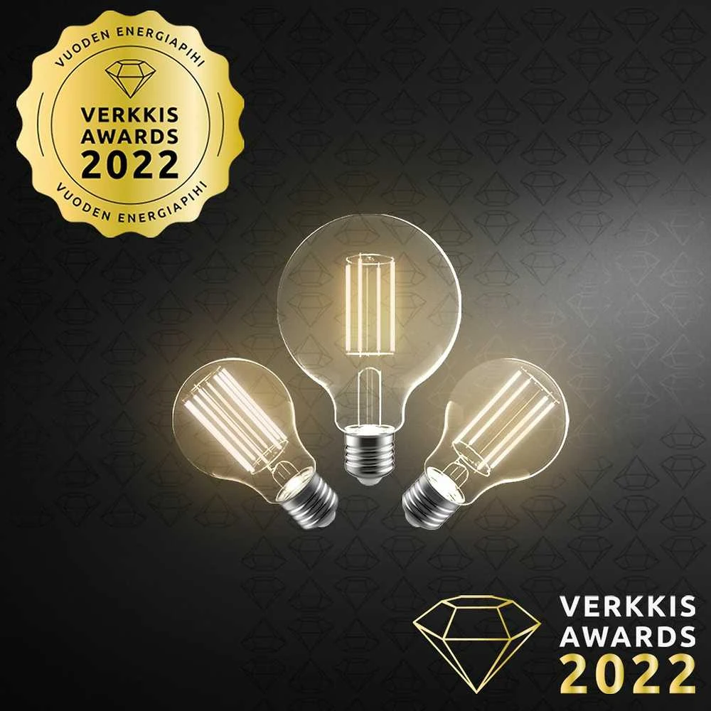Airam LED A60 -lamppu, E27, 3000K, 470lm, kirkaskupuinen