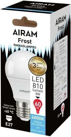 Airam LED šaldiklis, E27, 4000K, 810 lm, opalas