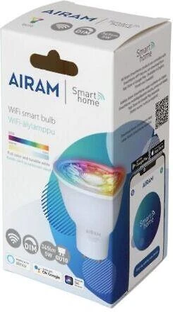 Airam SmartHome PAR16 -kohdelamppu, GU10, 345 lm, RGBW, WiFi