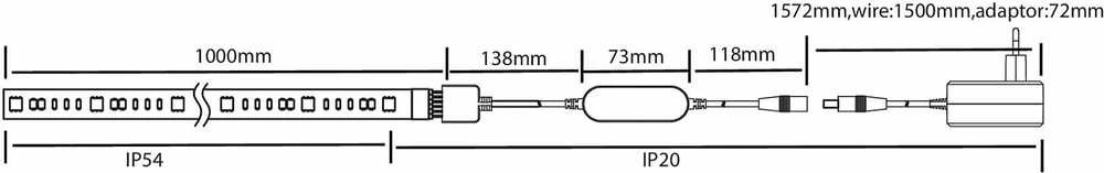 Airam SmartHome Strip -LED 1 m, 12 V, RGBW