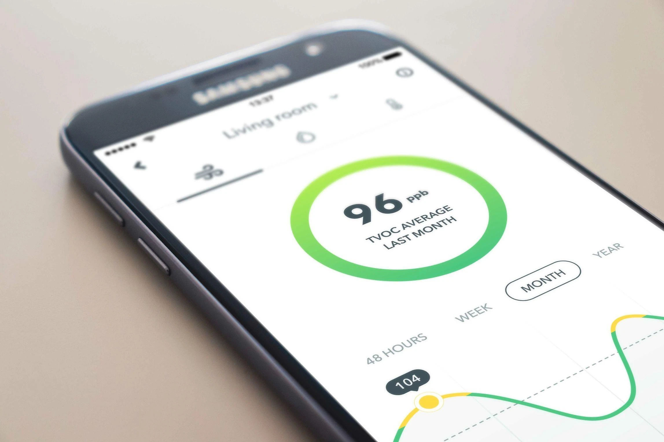 Airthings Wave Mini oro kokybės matuoklis