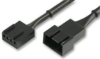 Kabelis AKASA 4-pin PWM, 0.3m, juodas AK-CBFA01-30 / AK-0010