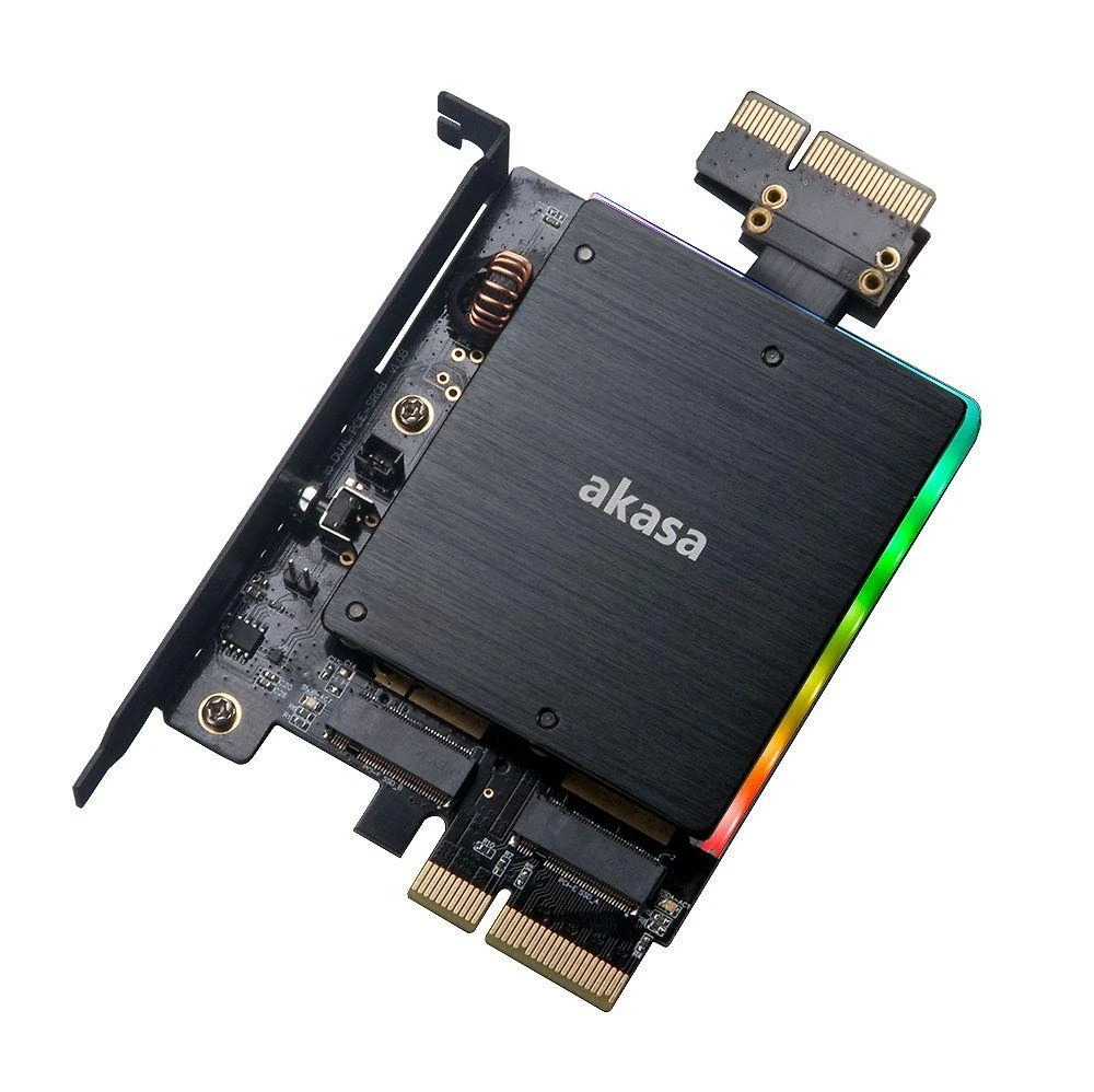 Akasa adapteris 2 M.2 diskams – 2x PCI-E (AK-PCCM2P-04)