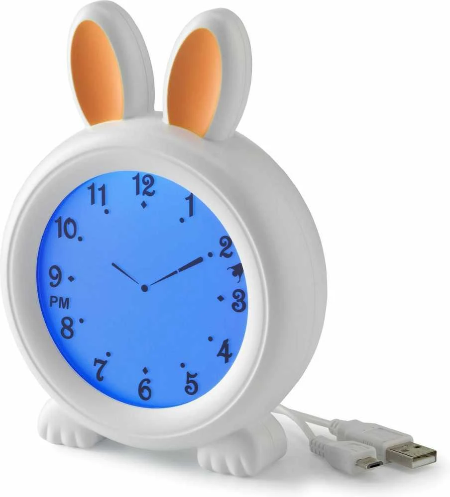 Naktinė lempa yra žadintuvas, miego treniruoklis Alecto BC100BUNNY