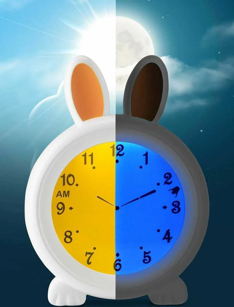 Naktinė lempa yra žadintuvas, miego treniruoklis Alecto BC100BUNNY