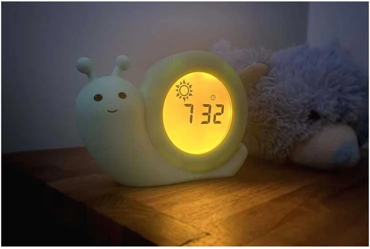 Niania Usorteret Alecto Baby Simon Snail miego ritmo žadintuvas, mėtinės žalios spalvos