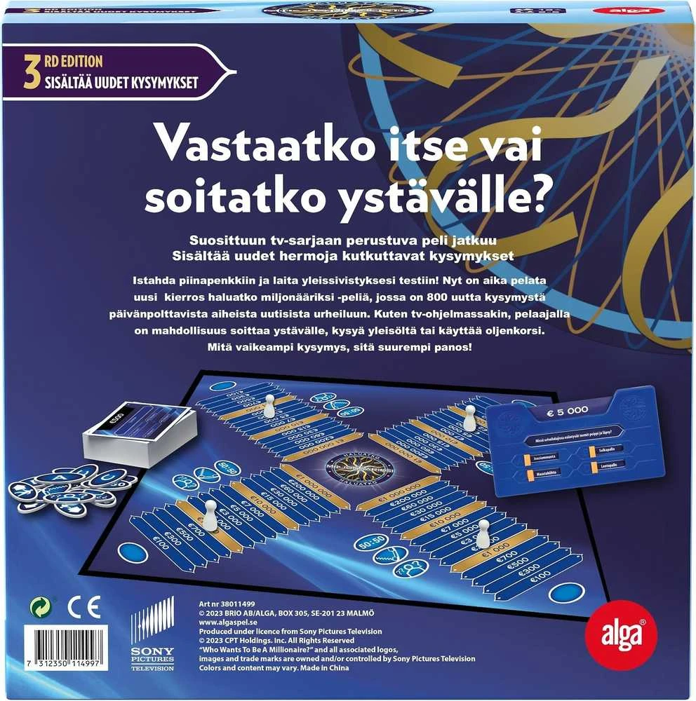 Alga Haluatko Miljonääriksi 3rd Edition -lautapeli