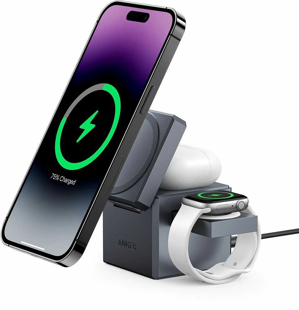 Anker Magnetic Wireless 3-in-1 kubas su MagSafe (15W) | Y1811G11