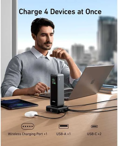 Stalinis Įkroviklis - Anker Prime 100W, Juodas
