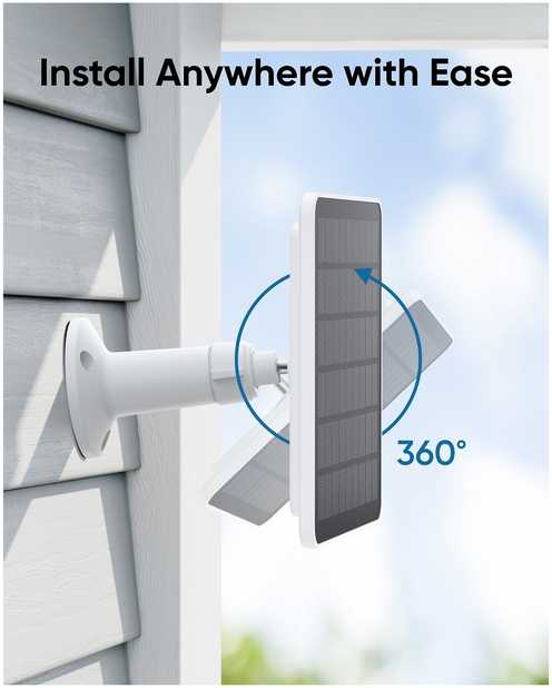 Anker anker Eufy 3W saulės kolektoriai, skirti EufyCam 2, EufyCam 2 Pro, EufyCam 2C, EufyCam 2C Pro, EufyCam S330, SolocamS230
