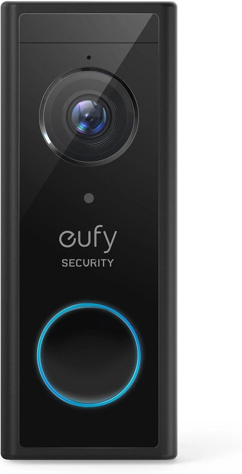 Anker Eufy Juodas Video Doorbell 2K, maitinamas baterijomis, tik priedas