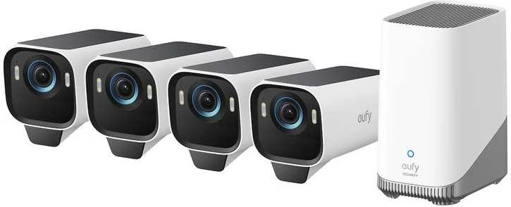 Anker Eufy eufyCam S3 Pro 4-Cam Kit Juodas+Baltas