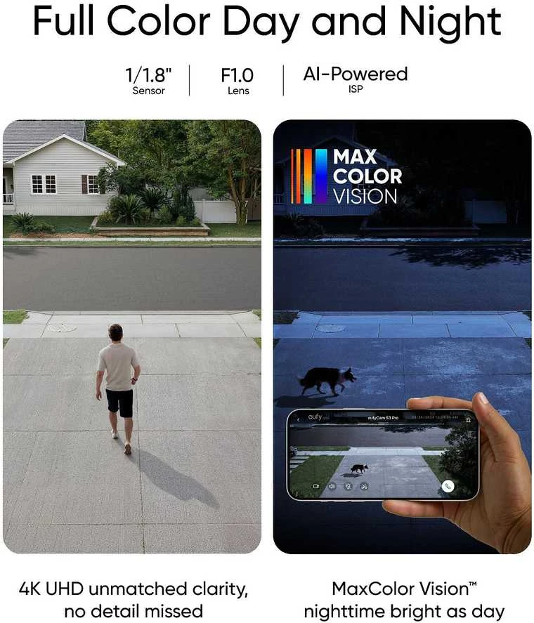 Anker Eufy eufyCam S3 Pro 3-Cam Kit Juodas+Baltas
