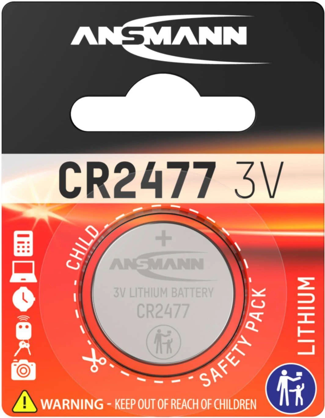 Ansmann CR2477 monetų baterija, 3V, 1A