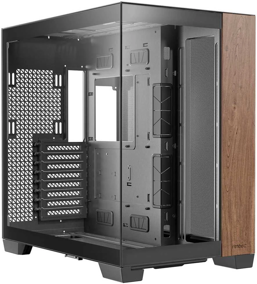 „Antec C8 Midi-Tower“, grūdintas stiklas ir mediena