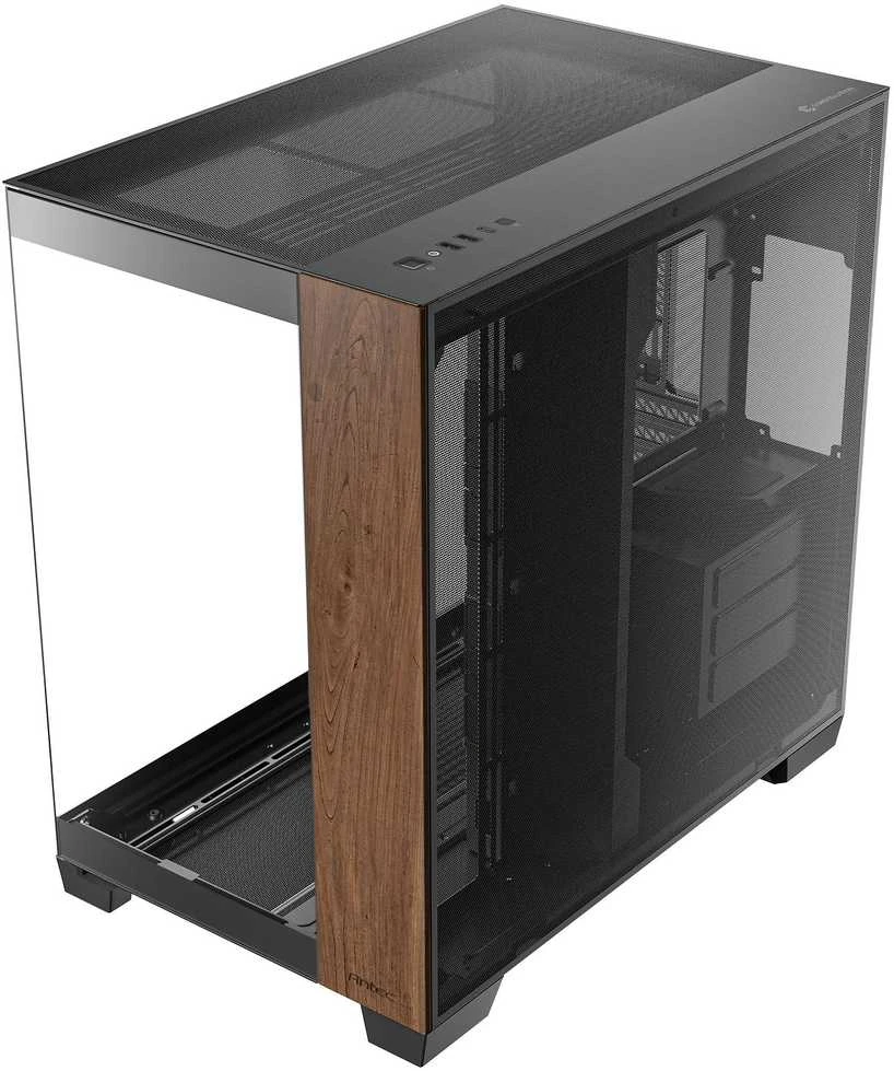 „Antec C8 Midi-Tower“, grūdintas stiklas ir mediena