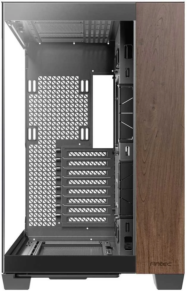 „Antec C8 Midi-Tower“, grūdintas stiklas ir mediena