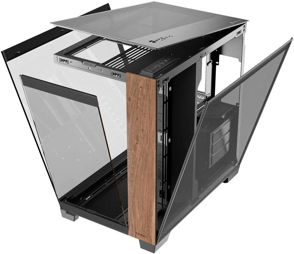 „Antec C8 Midi-Tower“, grūdintas stiklas ir mediena