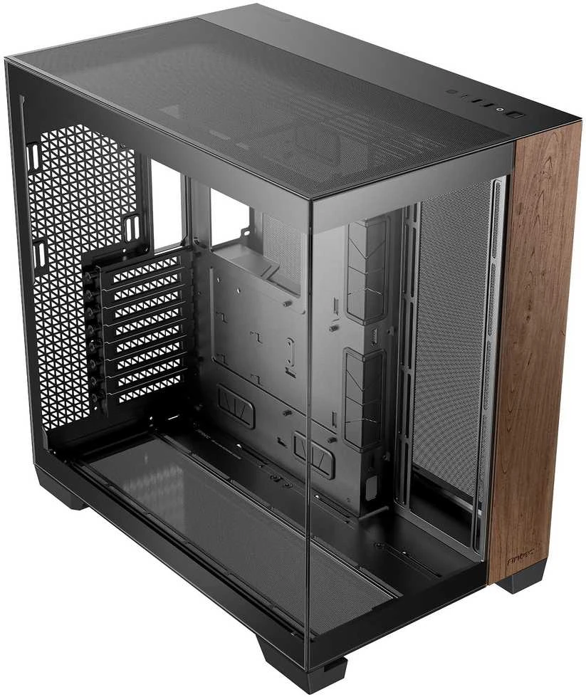 „Antec C8 Midi-Tower“, grūdintas stiklas ir mediena