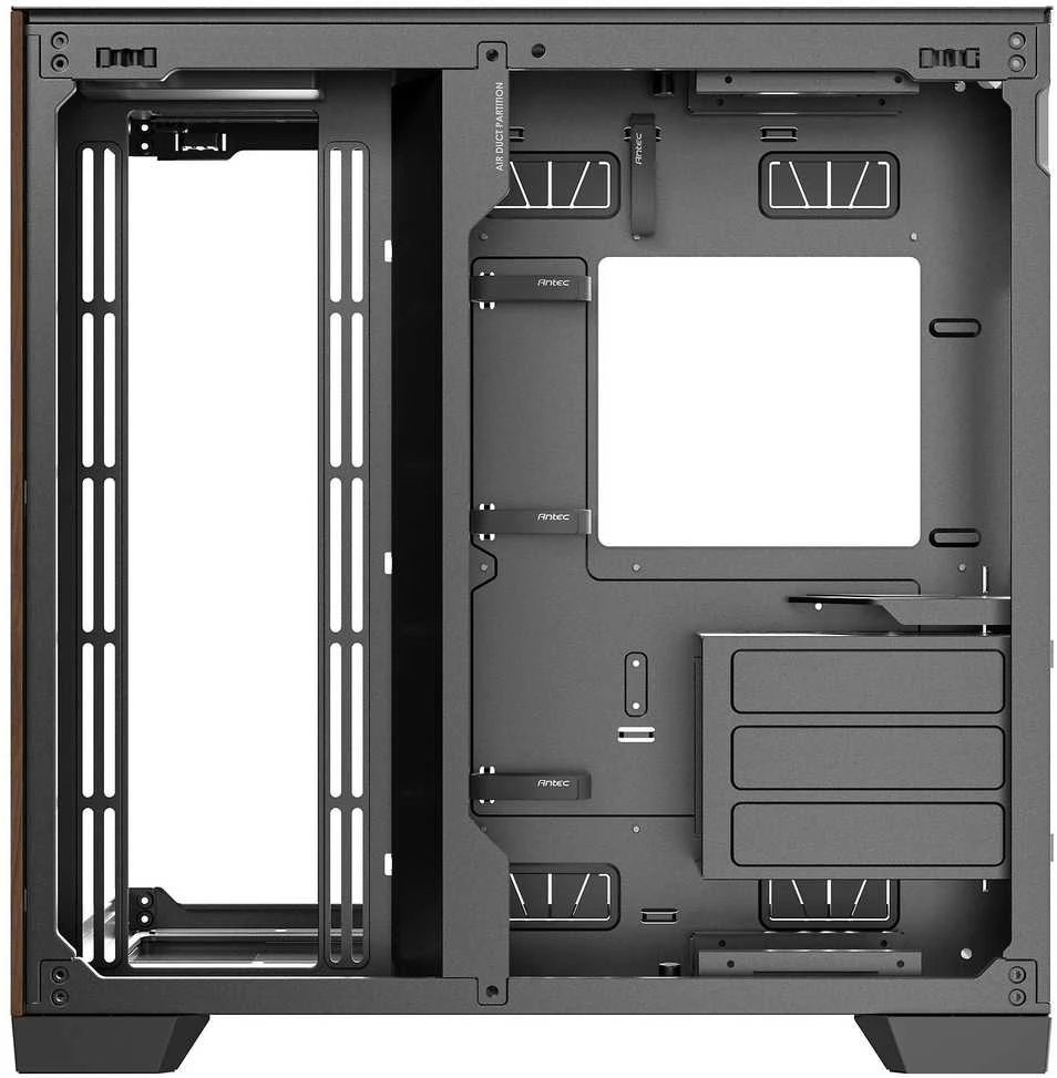 „Antec C8 Midi-Tower“, grūdintas stiklas ir mediena