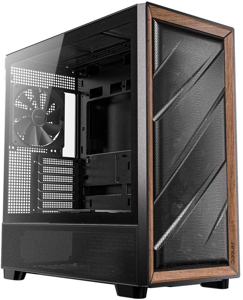 „Antec Flux“ kompiuterio korpusas, vidutinio dydžio bokštas, E-ATX, grūdintas stiklas – Juodas