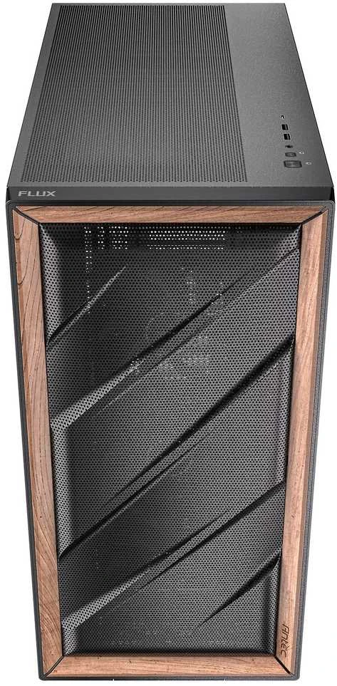 „Antec Flux“ kompiuterio korpusas, vidutinio dydžio bokštas, E-ATX, grūdintas stiklas – Juodas