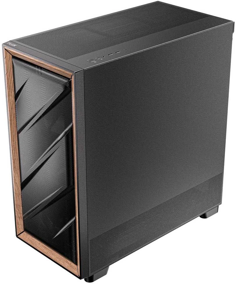 „Antec Flux“ kompiuterio korpusas, vidutinio dydžio bokštas, E-ATX, grūdintas stiklas – Juodas