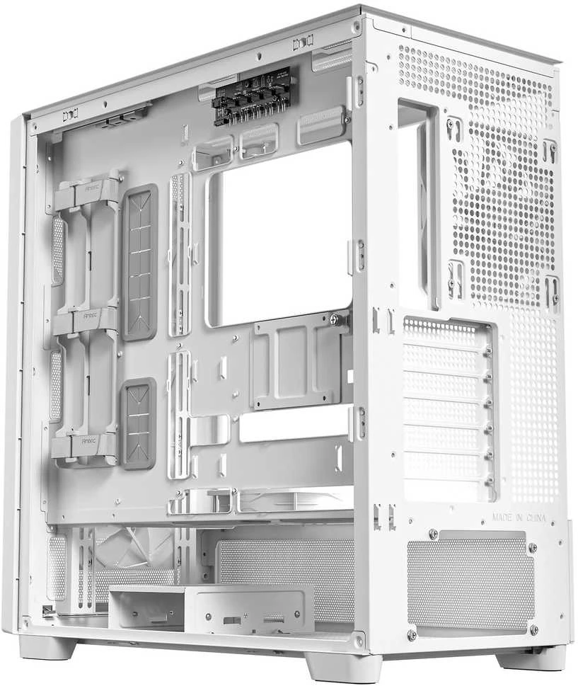 Antec Flux kompiuterio korpusas, Mid Tower, E-ATX, Tempered Glass – baltos spalvos