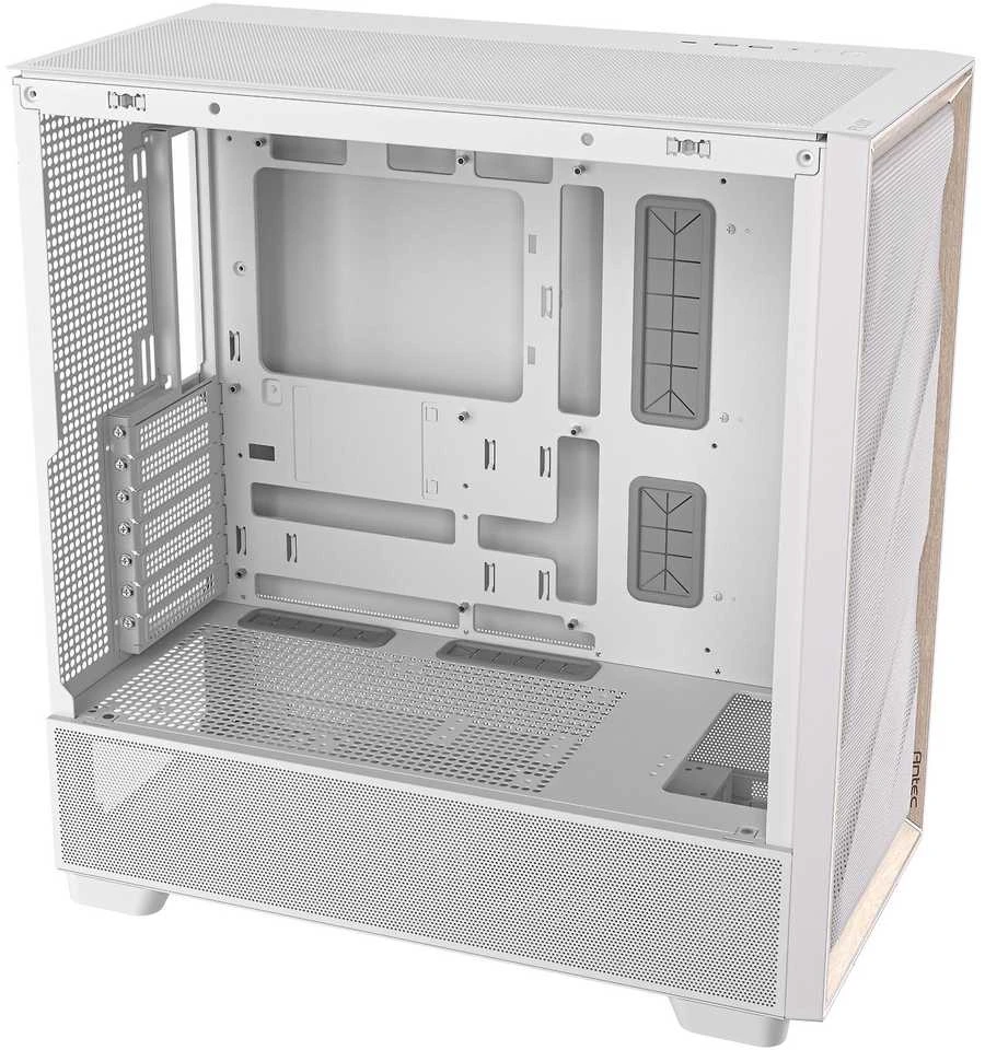 Antec Flux kompiuterio korpusas, Mid Tower, E-ATX, Tempered Glass – baltos spalvos
