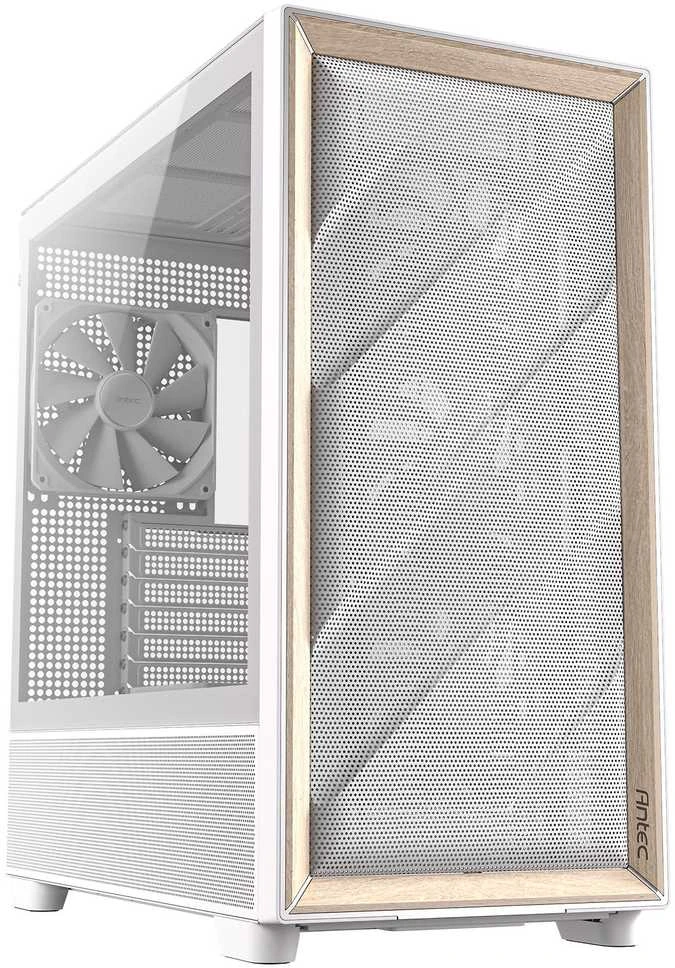 Antec Flux kompiuterio korpusas, Mid Tower, E-ATX, Tempered Glass – baltos spalvos