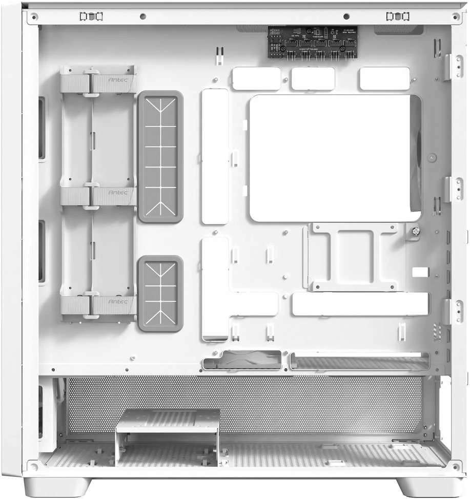 Antec Flux kompiuterio korpusas, Mid Tower, E-ATX, Tempered Glass – baltos spalvos