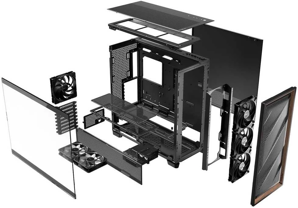 Kompiuterio korpusas Antec Flux Pro, juodas (0-761345-10154-7)