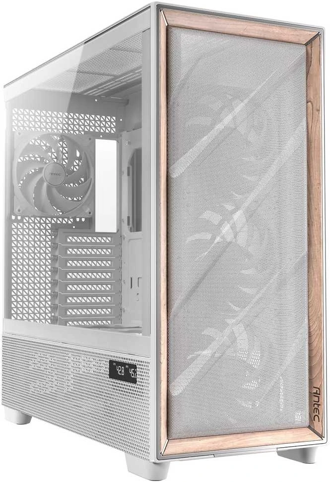Antec Flux Pro kompiuterio korpusas, full tower, E-ATX, tempered glass – baltos spalvos