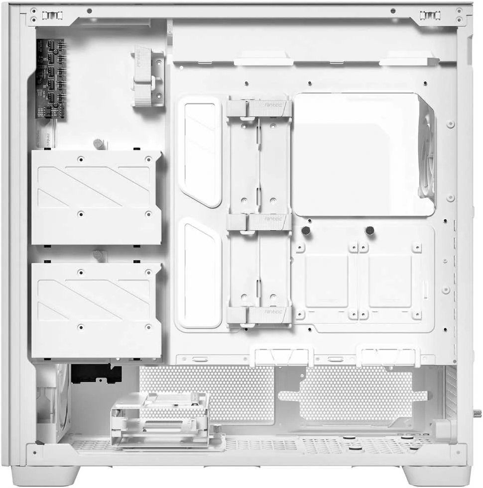 Antec Flux Pro kompiuterio korpusas, full tower, E-ATX, tempered glass – baltos spalvos
