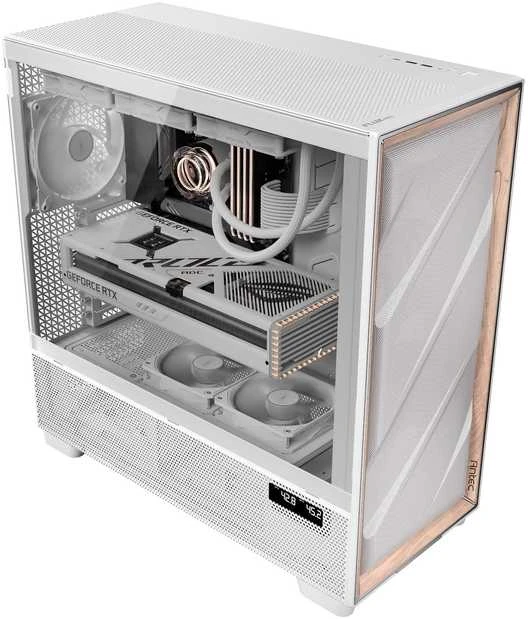 Antec Flux Pro kompiuterio korpusas, full tower, E-ATX, tempered glass – baltos spalvos
