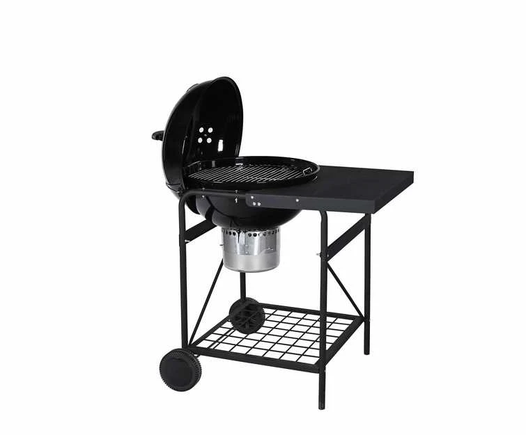 Anton Oliver Fire 57 cm emaloitu hiiligrilli sivupöydällä