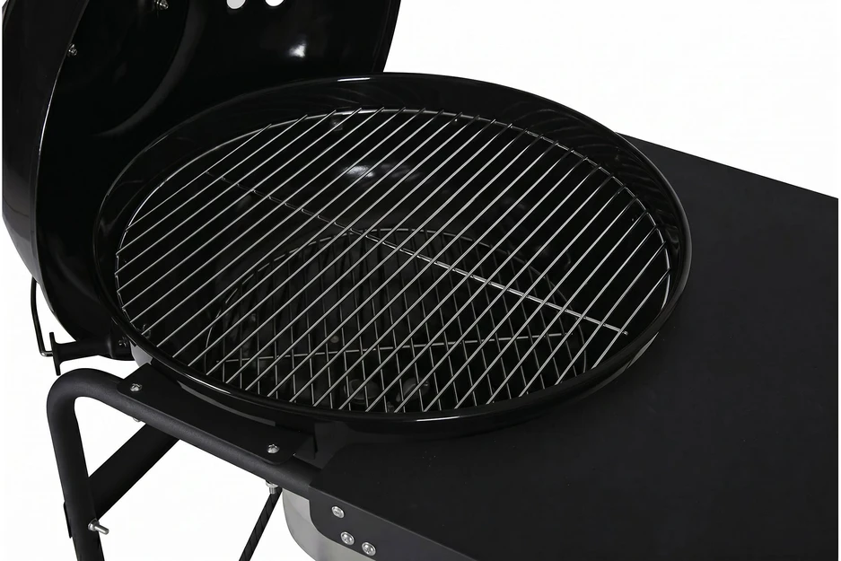 Anton Oliver Fire 57 cm emaloitu hiiligrilli sivupöydällä