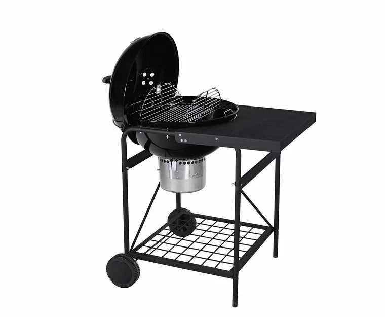 Anton Oliver Fire 57 cm emaloitu hiiligrilli sivupöydällä