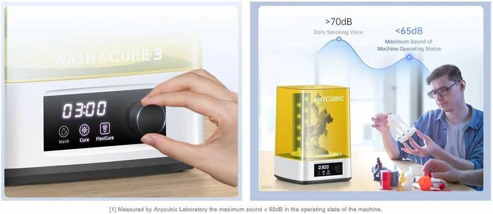 3D Spaudinių plovimo ir džiovinimo įrenginys – Anycubic Wash &amp; Cure 3