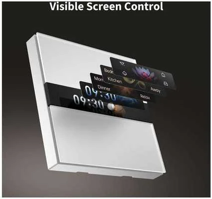 Aqara Ekranas Switch V1 Išmanus 2 kanalų zigbee, Bluetooth jungiklis (WS-K02D)